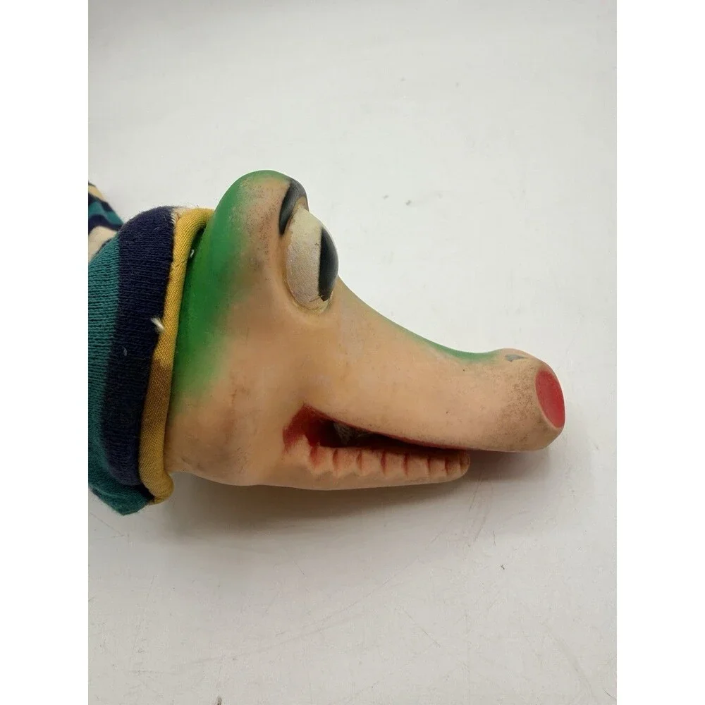 Vintage Bil Baird Alligator Crocodile Rubber Head Hand Puppet 1950s